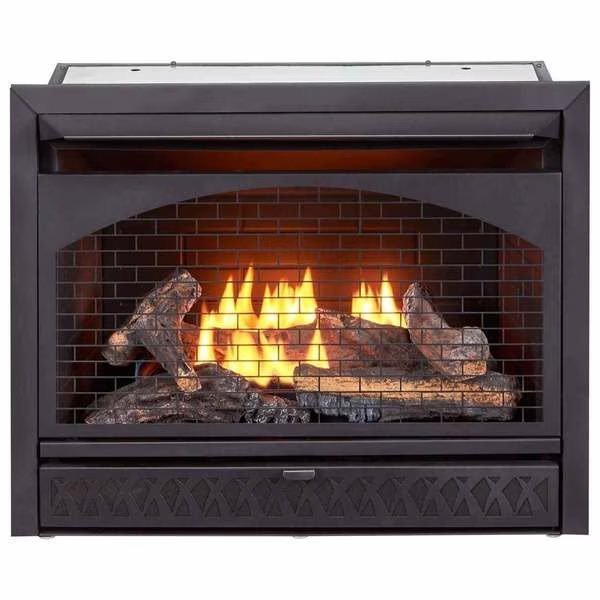 29In. Ventless Gas Dual Fuel Fireplace Insert - 26,000 Btu, T-Stat C, Procom, Mfr#: FBNSD28T